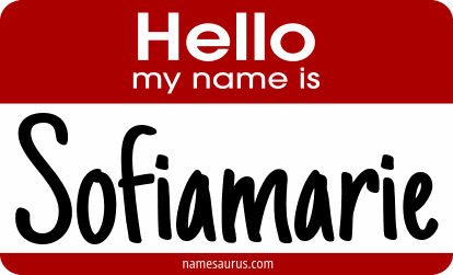 Hello my name is Sofiamarie png download