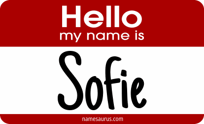 Hello my name is Sofie png download