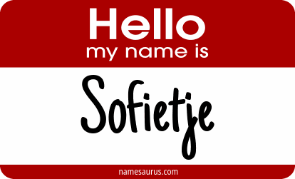 Hello my name is Sofietje png download