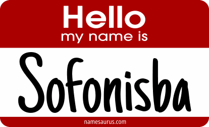 Hello my name is Sofonisba png download
