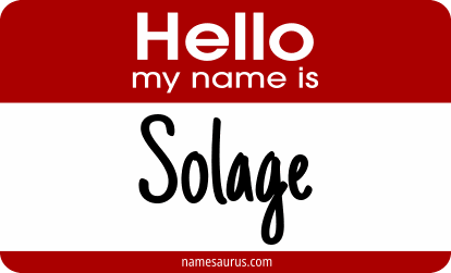 Hello my name is Solage png download