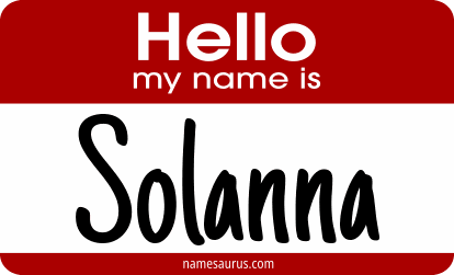 Hello my name is Solanna png download
