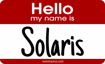 Hello my name is Solaris png download