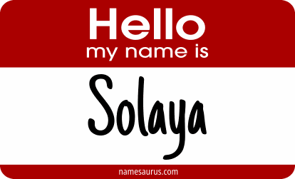 Hello my name is Solaya png download