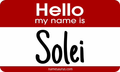 Hello my name is Solei png download