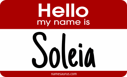 Hello my name is Soleia png download