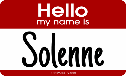 Hello my name is Solenne png download