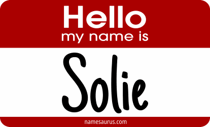 Hello my name is Solie png download