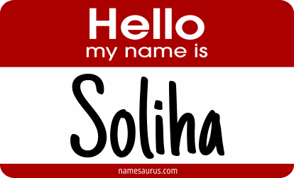 Hello my name is Soliha png download