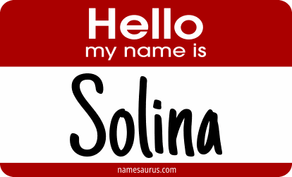 Hello my name is Solina png download
