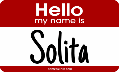 Hello my name is Solita png download