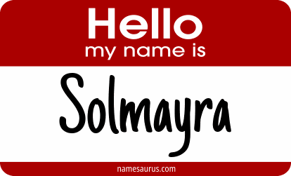 Hello my name is Solmayra png download