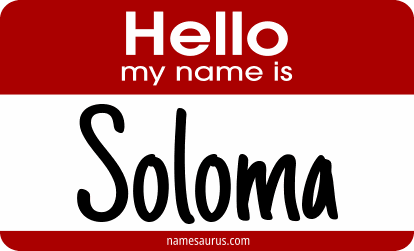 Hello my name is Soloma png download