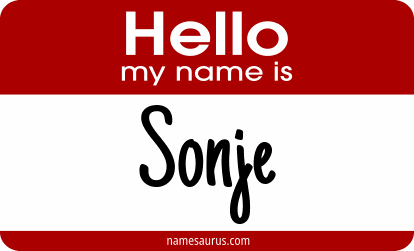 Hello my name is Sonje png download