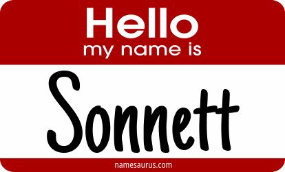 Hello my name is Sonnett png download