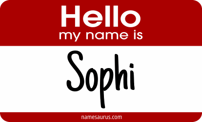 Hello my name is Sophi png download