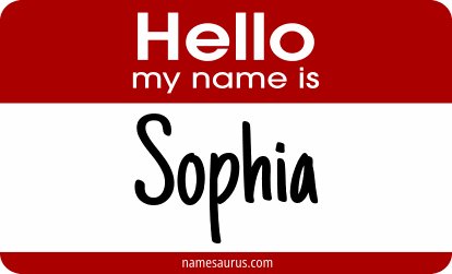 Hello my name is Sophia png download