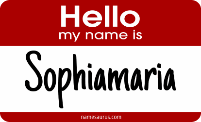 Hello my name is Sophiamaria png download