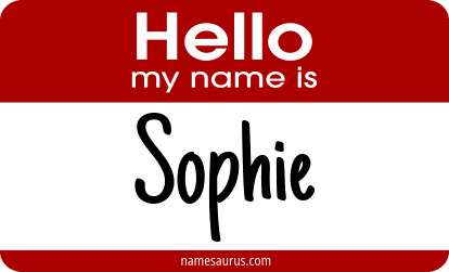 Hello my name is Sophie png download