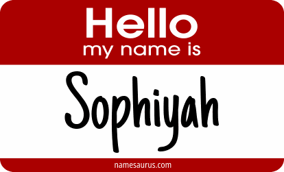 Hello my name is Sophiyah png download