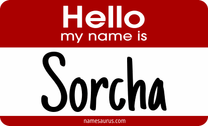 Hello my name is Sorcha png download