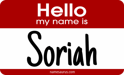 Hello my name is Soriah png download