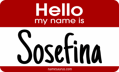 Hello my name is Sosefina png download