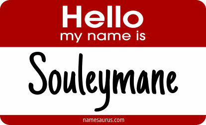Hello my name is Souleymane png download