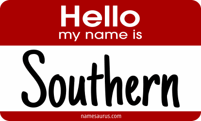 Hello my name is Southern png download