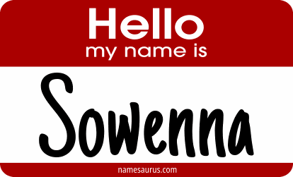 Hello my name is Sowenna png download
