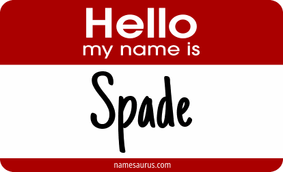 Hello my name is Spade png download