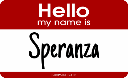 Hello my name is Speranza png download