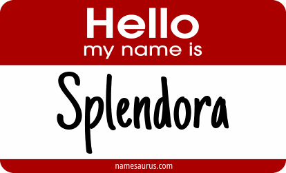 Hello my name is Splendora png download