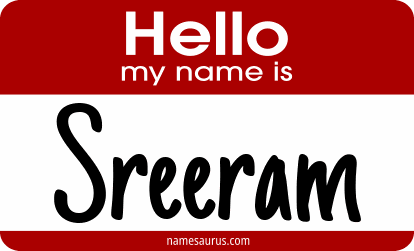 Hello my name is Sreeram png download