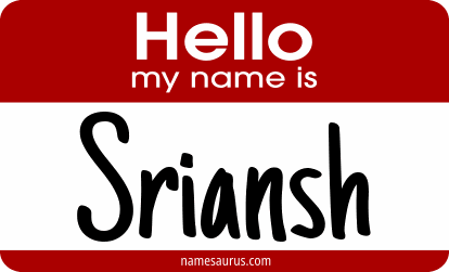 Hello my name is Sriansh png download