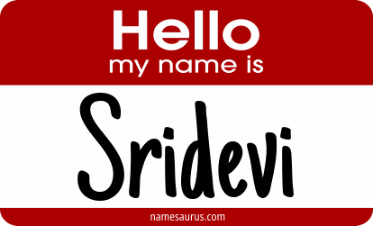 Hello my name is Sridevi png download