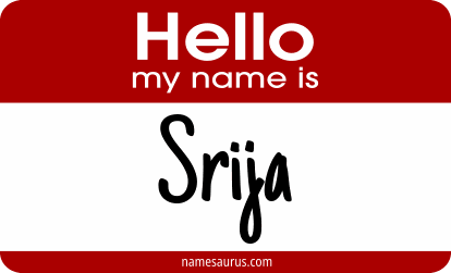 Hello my name is Srija png download