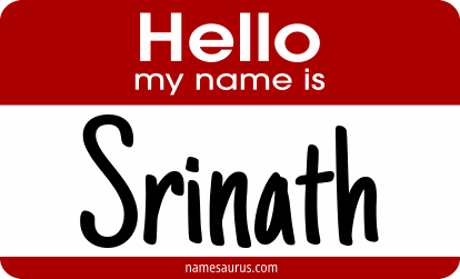 Hello my name is Srinath png download