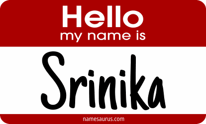 Hello my name is Srinika png download