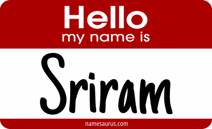 Hello my name is Sriram png download