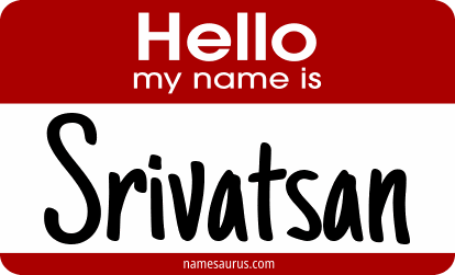 Hello my name is Srivatsan png download