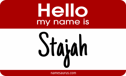 Hello my name is Stajah png download
