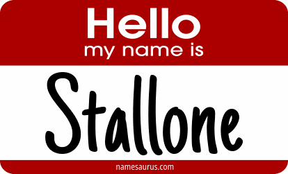 Hello my name is Stallone png download