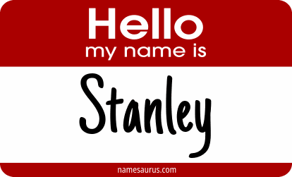 Hello my name is Stanley png download