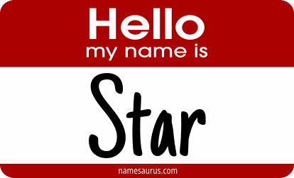 Hello my name is Star png download