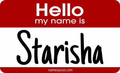 Hello my name is Starisha png download