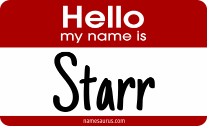 Hello my name is Starr png download