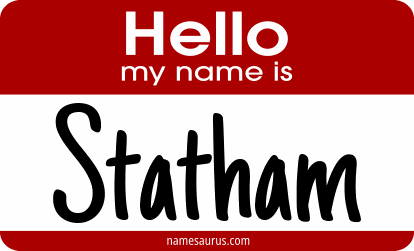 Hello my name is Statham png download