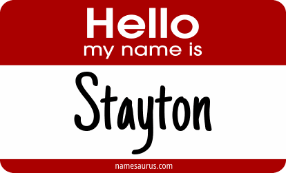 Hello my name is Stayton png download