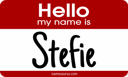 Hello my name is Stefie png download